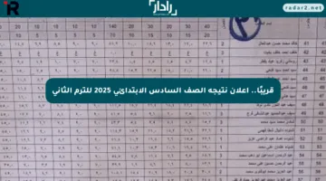 قريبًا.. إعلان نتيجة الصف السادس الابتدائي 2025 للترم الثاني